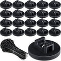 Yookeer 120 Pieces Magnetic Zip Tie Mount Multipurpose Cable Holder Magnets Magnetic Wire Management Bases with Heavy Duty Zip, Mount Nylon Cable Ties in Total (43 mm)