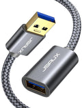 JSAUX USB 3.0 Extension Cable 3.3FT, USB A Male to Female Extension Cord Durable Braided Material Fast Data Transfer Compatible with USB Keyboard,Mouse,Flash Drive, Hard Drive, Xbox-Grey