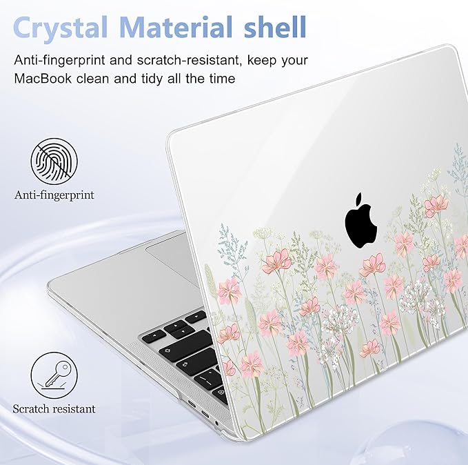 for MacBook Pro 16 inch Case 2019 2020 Release Model A2141, Plastic Hard Shell Cover with Keyboard Cover & Screen Protector for MacBook Pro 16 inch with Touch Bar & Touch ID, Floral C322