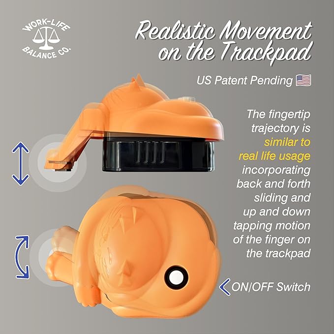 Laptop Trackpad Jiggler -AA Battery lasts 6 months -Undetectable -Cordless Mouse Jiggler -Does Not Work on DeII -Keeps Touchpad Active, Laptop Awake -Mechanical Mouse Mover -ON/Off Switch (Orange Cat)