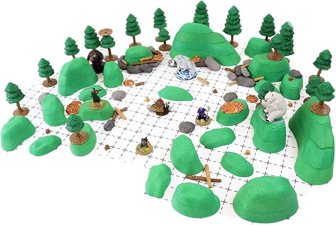 Owlbear Terrain Set - Mini Dungeon Castle Cavern DND Terrain for Tabletop RPGs, Dungeons & Dragons, Pathfinder, War Gaming, and More! - by DCD (98+pcs, 3.5sqft)