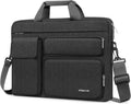 MOSISO Laptop Shoulder Bag, Computer Bag with 2 Raised&1 Flapover&1 Horizontal Pocket&Handle&Belt