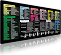 Linoows Excel Shortcut Keys Mouse Pad, Extra Large 31.5 x 11.8 Inch Gaming Mouse Mat, PC Spreadsheet Keyboard Mousepad, Waterproof Non-Slip Desk Pad with Stitched Edge