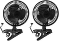 JOEY'Z 2 Pack - 6 INCH - 2 Speed - Adjustable Tilt, Whisper Quiet Operation Clip-On-Fan - Black