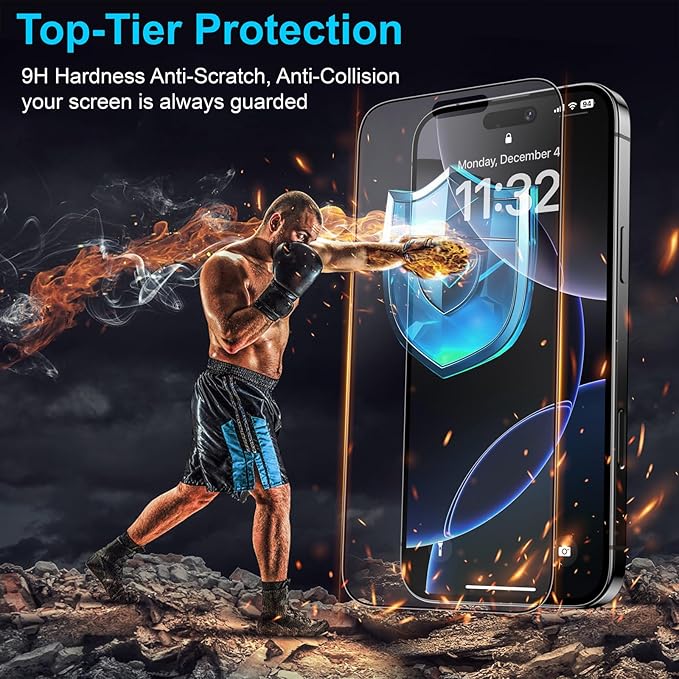 Mothca 2 Pack Matte Glass Screen Protector for iPhone 16 / iPhone 15 (6.1 inch) [Auto Fit Box Dust-Free] Full Coverage Anti-Glare & Anti-Fingerprint Tempered Glass, Bubble Free, Smooth as Silk