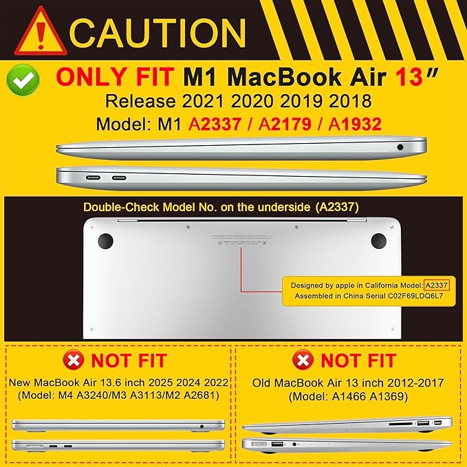 MEEgoodo for MacBook Air 13 inch Case 2021 2020 2019 2018 Released A2337 M1 A2179 A1932 with Touch ID, Plastic Hard Shell & Keyboard Cover Compatible with MacBook Air Case 13.3,Glitter Hearts