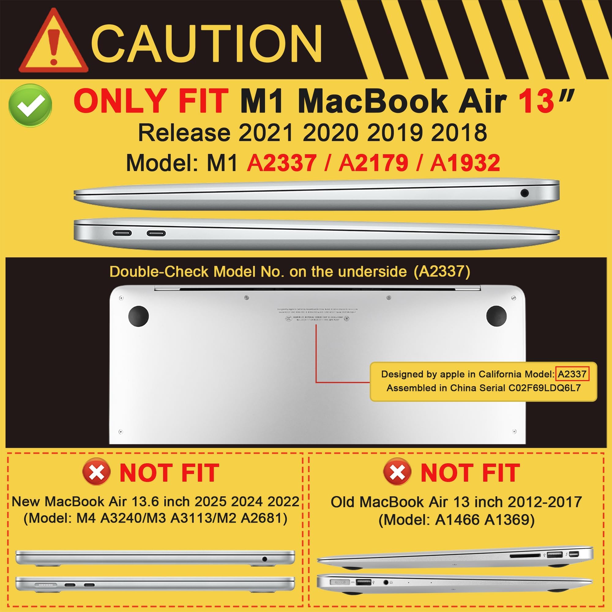 MEEgoodo for MacBook Air 13.3 inch Case 2021 2020 2019 2018 A2337 M1 A2179 A1932, Laptop Shell for MacBook Air M1 with Keyboard Webcam Cover & Trackpad Film & Type C Adapter,Snow Leopard Texture