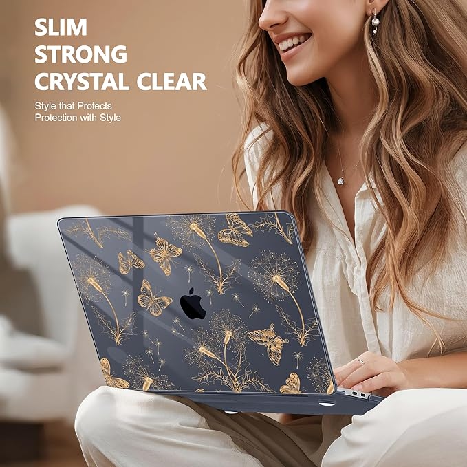 for MacBook Pro 16 inch Case 2019 2020 Release Model A2141, Plastic Hard Shell Cover with Keyboard Cover for MacBook Pro 16 inch with Touch Bar & Touch ID - Butterflies