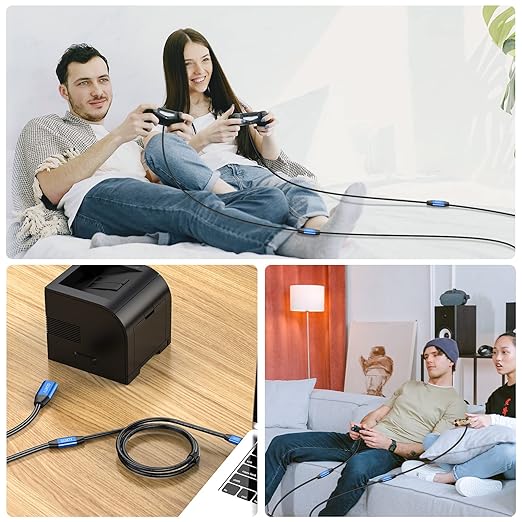 USB 2.0 Type A Male to A Female Active Repeater Extension Cable 100ft, High Speed 480 Mbps