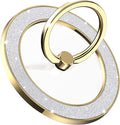 Magnetic Phone Ring Holder for MagSafe, Magnetic Phone Grip for iPhone, Compatible with iPhone MagSafe Wireless Charging. (Glitter Gold)