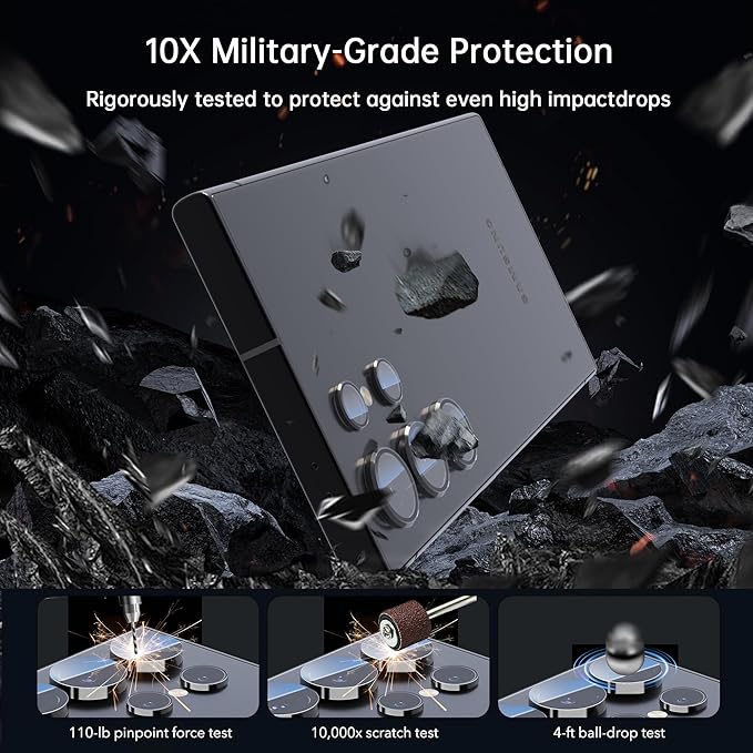 For Samsung Galaxy S25 Ultra Camera Lens Protector, Individual Lens Protector, Ultra HD 9H Tempered Glass Screen Protective Cover, Anti-scratch, Military Grade Drop Protection 2 Set. (Clear, S25 Ultra)