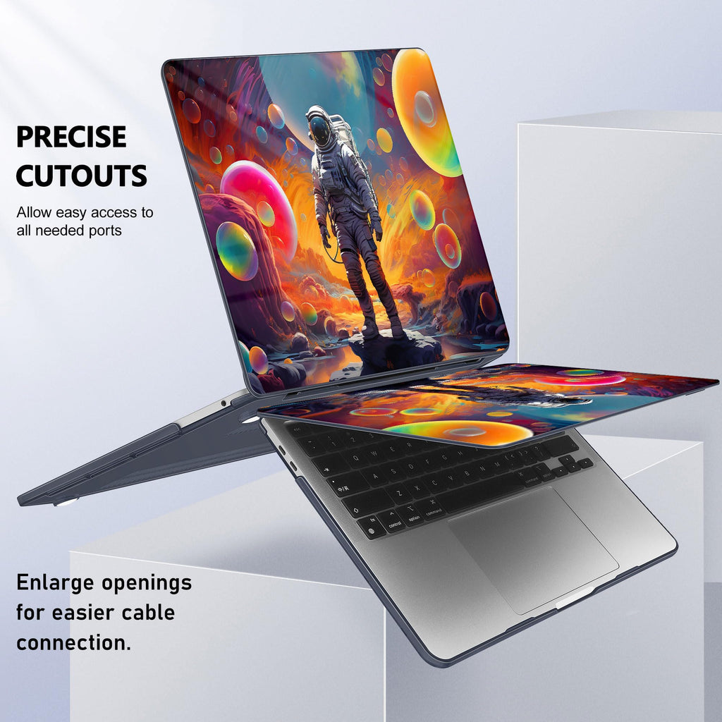 May Chen Compatible with MacBook Pro 13 inch Case 2022 2021 2020 Release Models A2338 M2 M1 A2251 A2289, Plastic Hard Shell Case for MacBook Pro 13 Inch with Touch Bar Fits Touch ID, Astronaut S929