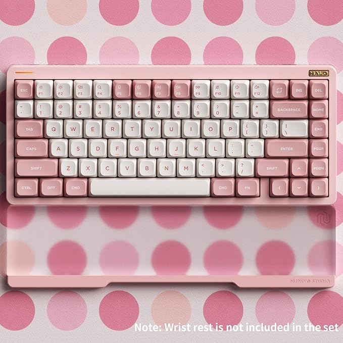 nuphy Halo75 V2 Mechancial Gaming Kyeboard,75% Wireless Hot Swappable Bluetooth Keyboard,83 Kyes RGB Backlit Keyboard,Support Bluetooth/2.4GHz/USB-C (Pink, Lemon (55gf))