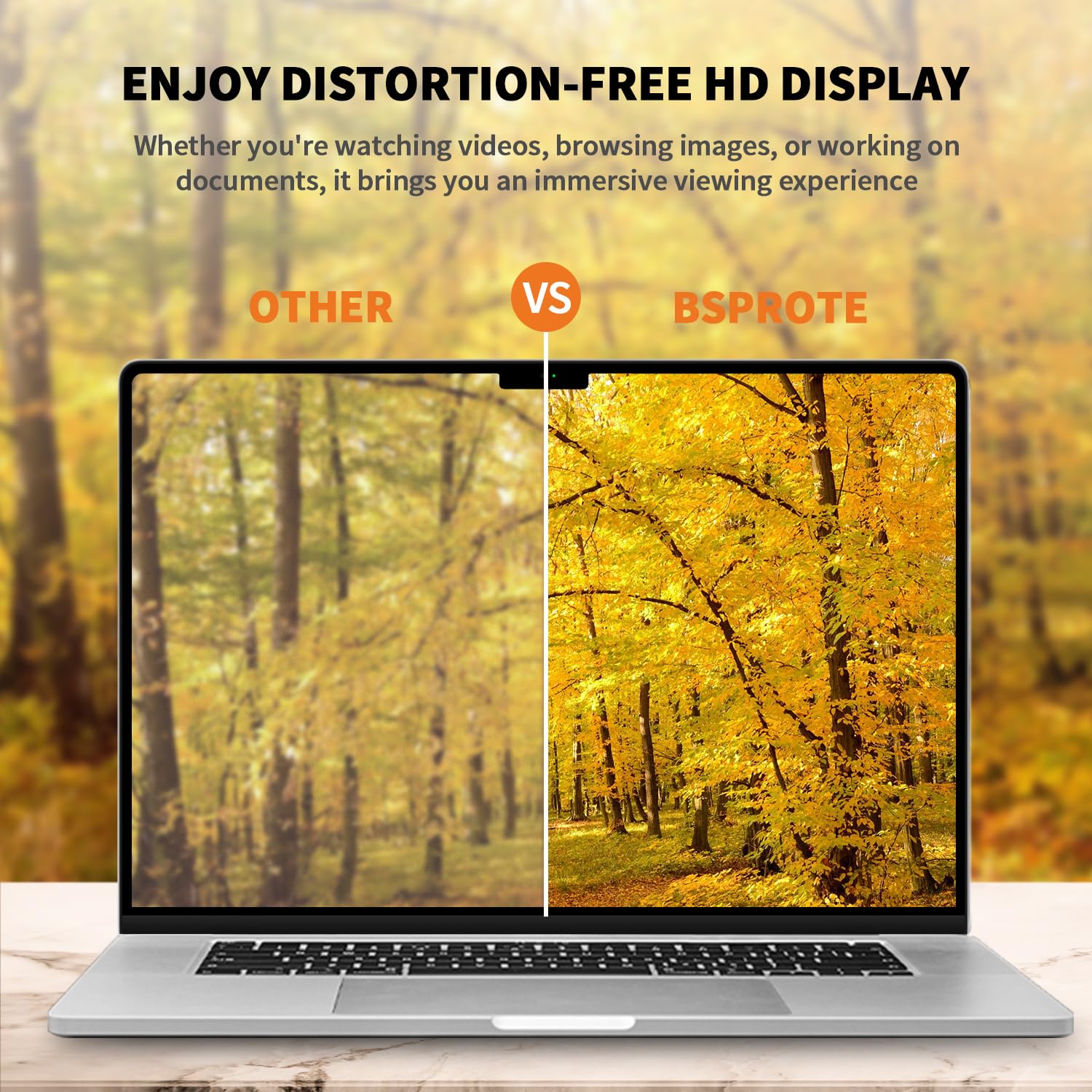 BSPROTE Privacy Screen for MacBook Pro 16 Inch 2019 (A2141), Removable Anti-Spy Filter for Mac Pro 16.1", Eye Protection HD Anti-Scratch