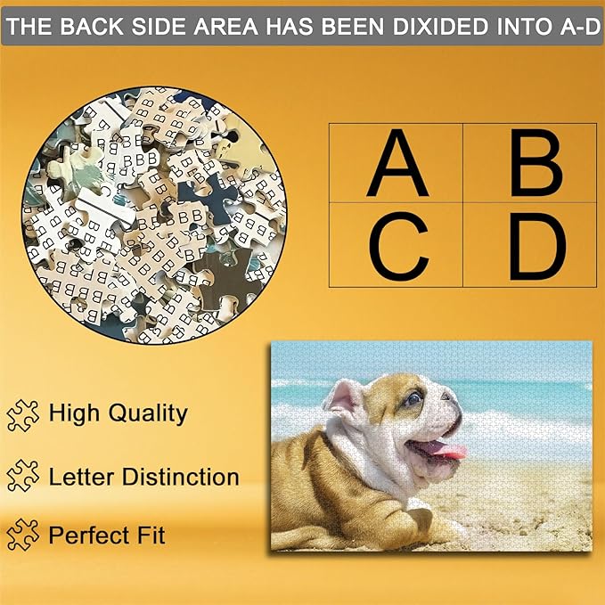 Custom Puzzle, Personalized Puzzle for Photos, Customized Puzzle 120/200/300/500/1000/1500 Pieces for Family, Christmas, Pet, Birthday, Wedding Gift