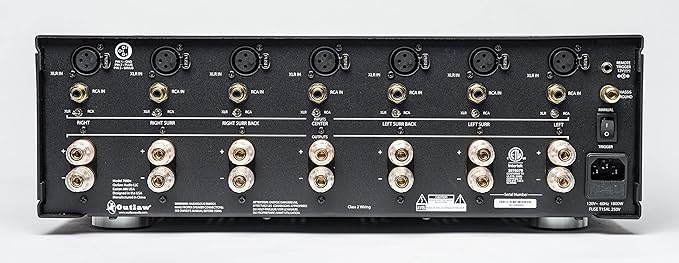 Outlaw Model 7000x 7000 x 7-Channel Power Amplifier | 7x130 Watts Continuous | High Current Amplifier | XLR & RCA Inputs |