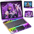 KITONE Transparent Case with Wireless Keyboard only for 2024 iPad Pro 13-in.(M4), 7 Colors Backlight, Trackpad, 360°Rotating Stand for iPad Pro 13, Tech Style