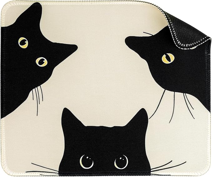 Funny Mouse pad Square Cute Mouse Mat for Wireless Mouse Small Office Computer Mousepad for Desk Mat Laptop with Non-Slip Rubber Base (3 Pack)