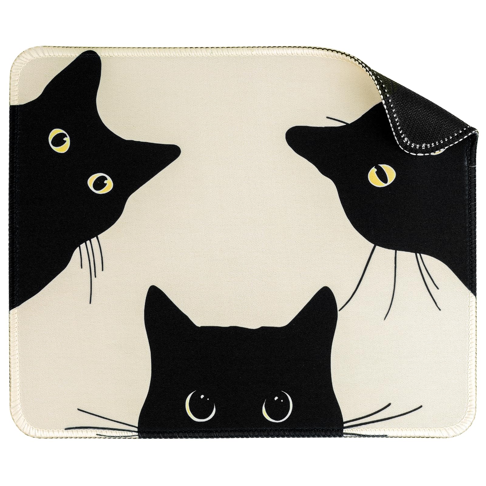 Funny Mouse pad Square Cute Mouse Mat for Wireless Mouse Small Office Computer Mousepad for Desk Mat Laptop with Non-Slip Rubber Base (3 Pack)