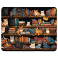 ITNRSIIET Mouse Pad with Stitched Edge Premium Textured Smooth Precise Operation Waterproof Washable Non-Slip Rubber Base Desktop Protection Mat, 10.2×8.3×0.12 inches, Cat on The Desk