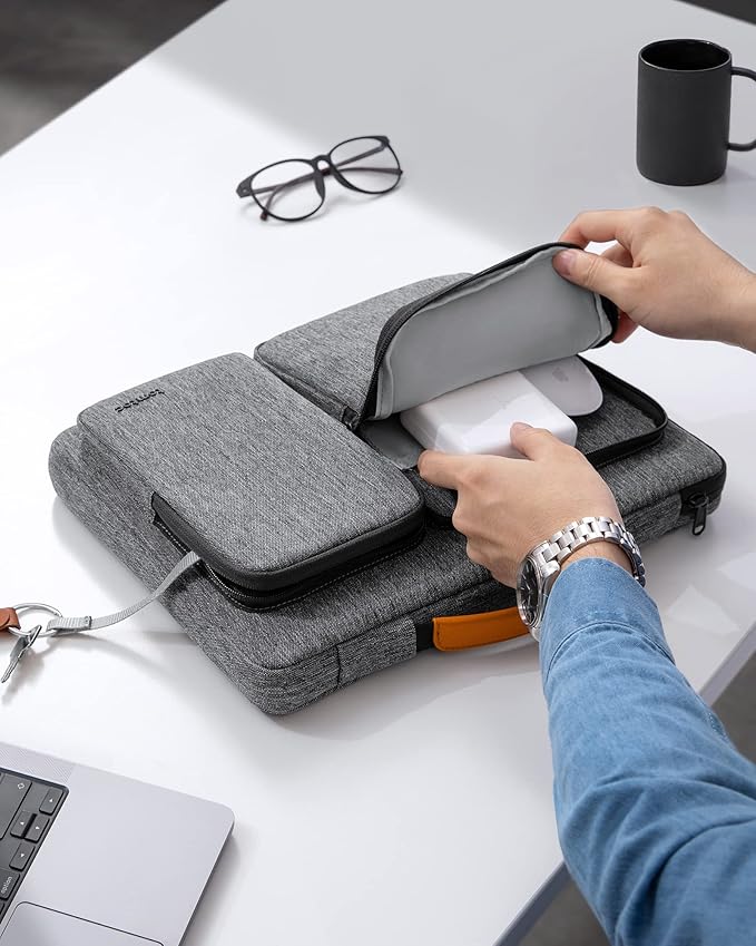 tomtoc 360 Protective Laptop Case for 13-inch New 2025 MacBook Air M4/A3240, M3/A3113, M2/A2681, M1/A2337, 13 in MacBook Pro M2/M1, 13-in Surface Pro 11th AI PC, Water-Resistant Carrying Bag