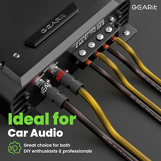 GEARit Speaker Wire 14 Gauge, Speaker Cable 100ft for Car Audio, Home Theater, CCA(Black Yellow)