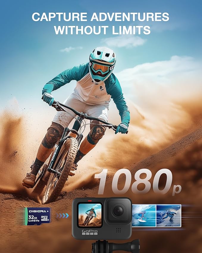 32GB CT100 microSDHC UHS-I Memory Card with Adapter - up to 100MB/s, C10, U1, V10, Full HD, A1, Micro SD Card for Smartphones, Tablets, Cameras, Gaming Consoles, and Drones (1 Pack)