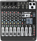 Professional 6-Channel Audio Mixer, Phenyx Pro DJ Sound Mixer Board w/Flexible AUX, BUS, SUB Routing, 16 DSP, BT Streaming & USB-B PC Recording, Mixing Console for Stage, Home Studio (PTL-600)