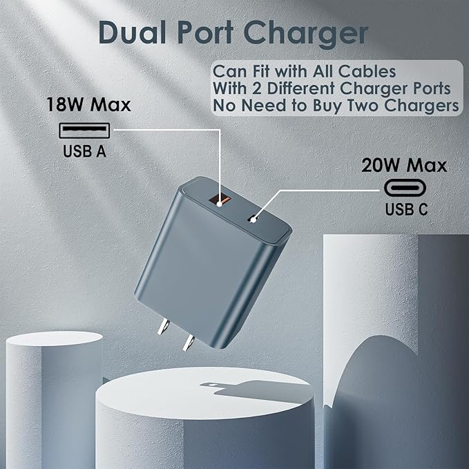 4FT Multi Fast Charging Cable for Apple Watch Charger 3 in 2 USB C Cable Travel Essentials PD20W Charger Block, Compatible with iWatch Ultra/SE/10/9/8/7/6/5/4/3/2/1,iPhone 16/15/14/13/Galaxy S23