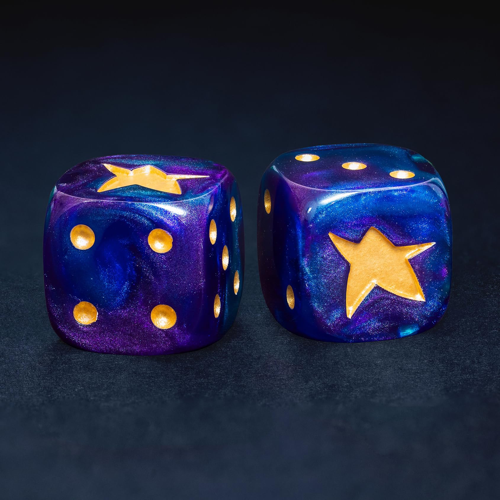 Cthulhu D6 Dice Set – 10 x 16mm Resin Dice with Elder Sign on Six | Classic Pips | Lovecraft Horror Themed Dice for Wargames, TTRPG, Board Games, DND, Call of Cthulhu