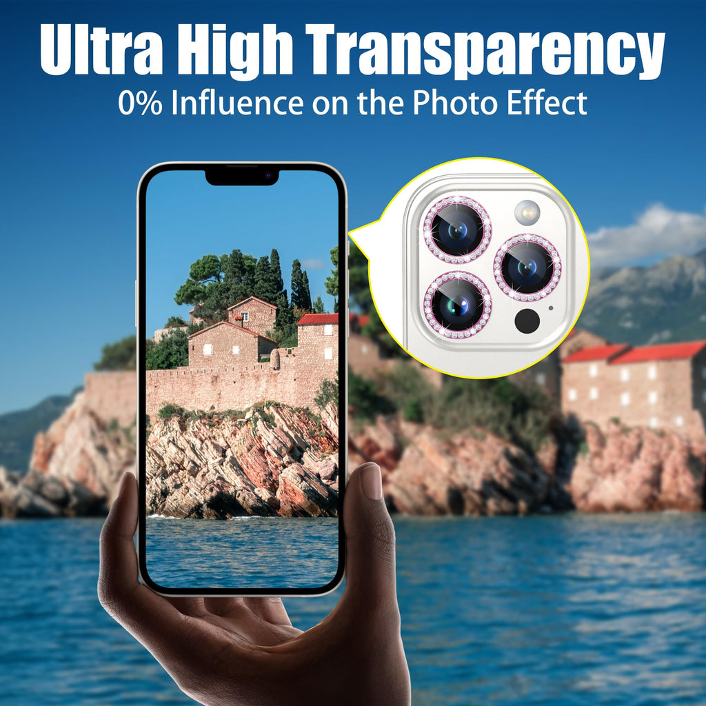 AGVEE 3+3 6 Pack for iPhone 15 Pro & Max Camera Lens Protector Cover