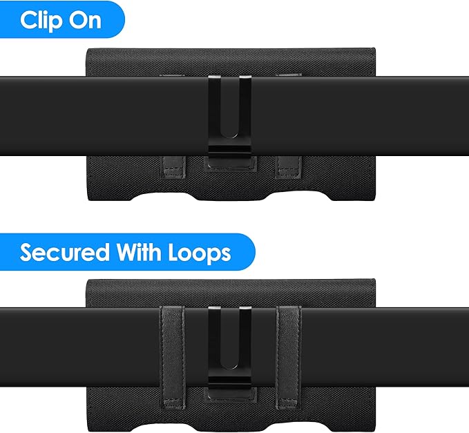 Mopaclle Nylon Phone Holster for iPhone 17 Pro Max, 17 Air, iPhone 16 Pro Max,iPhone 15 Pro Max 14 13 Pro Max & Plus, Premium Cell Phone Belt Holder with Belt Clip for Galaxy S25 Plus,S24 Plus