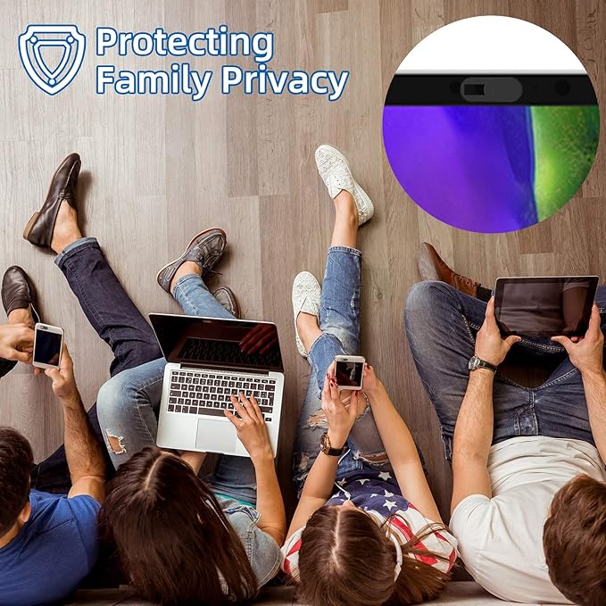 Webcam Cover,Ultra-Thin Camera Cover Slide for Laptop,MacBook,Computer,iMac,iPad, Cell Phone and Tesla Model 3/Y Interior Cabin Camera.0.03inThick Web Blocker Protect Your Privacy and Security