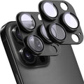 2 Pack Camera Lens Protector for iPhone 16 Pro/iPhone 16 Pro Max,[Not Easy to Breakn ] AR Tempered Glass Strong Adsorption Metal Camera Cover Screen-Black