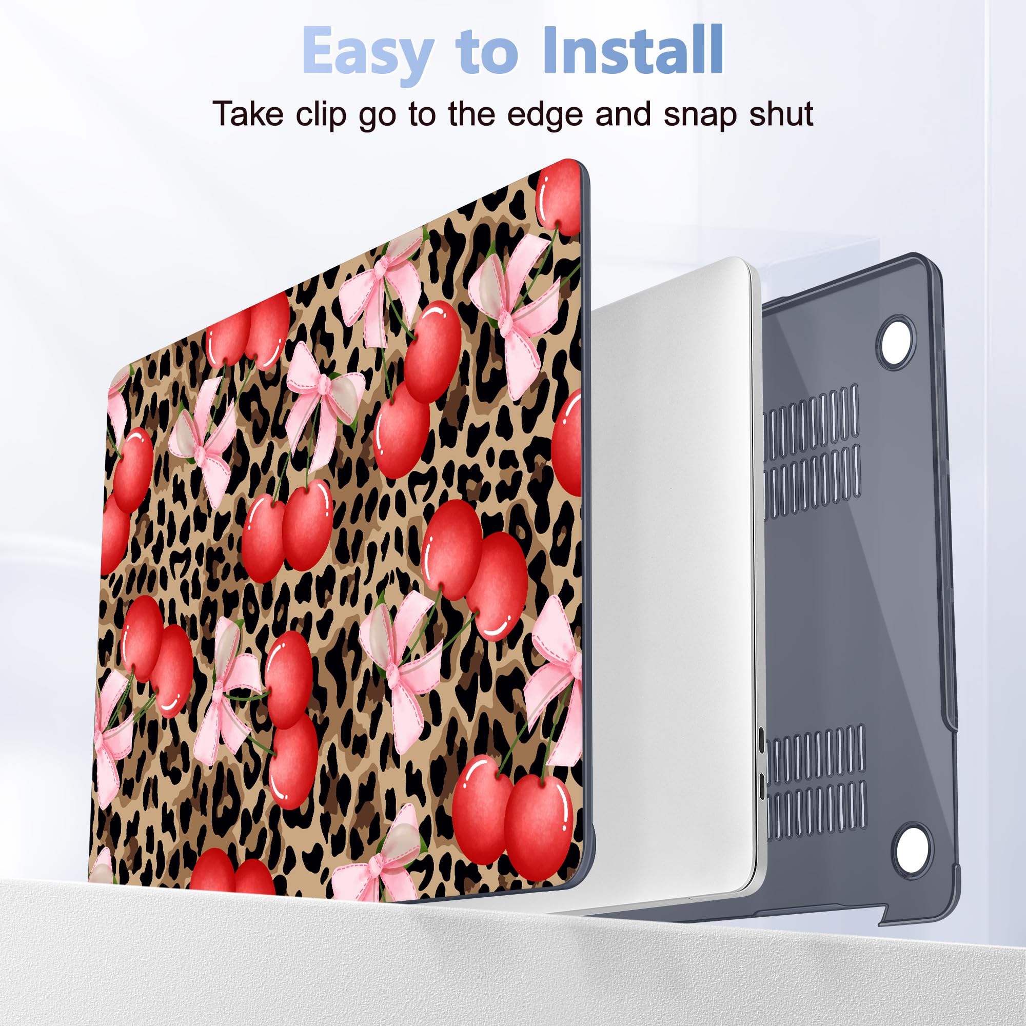 Lepeoac for MacBook Pro 16 inch Case 2019 2020 Release Model A2141, Plastic Hard Shell Cover with Keyboard Cover & Screen Protector for MacBook Pro 16 inch with Touch Bar & Touch ID, Leopard Cherry