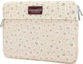 Canvaslove Pink Chrysanthemum Laptop Sleeve Case Bag Cover with Pocket For MacBook Pro 16 and 16 inch HP Lenovo Dell ASUS Acer Notebook Computer