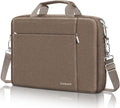 Ferkurn Laptop Bag Case for Women Men Computer Bag Compatible with HP Envy Pavilion Omen/LG Gram/MSI/Dell Inspiron XPS/Lenovo/Acer, Shoulder Strap Carrying Messenger Briefcase, Brown, 15.6 16 Inch