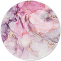 ITNRSIIET Round Mouse Pad with Stitched Edge Premium-Textured Waterproof Non-Slip Rubber Base Desktop Protection Mat Diameter 8.7 inches, Pink Abstract Marble