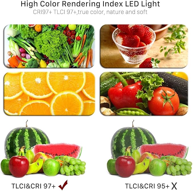 GVM Led Bi-Color Video Lights with APP Function, Variable CCT 2300K-6800K and 10%-100% Brightness with Digital Display for Video Studio Shooting, CRI97+ TLCI97 Led Light Panel +Barndoor