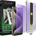 (2-Pack Anti Blue Light Matte Screen Protector for iPhone 16 Pro Max (6.9-Inch),9H Tempered Glass,Anti-Glare,Full Coverage,Anti-Fingerprint,Auto Dust Removal,Bubble-Free