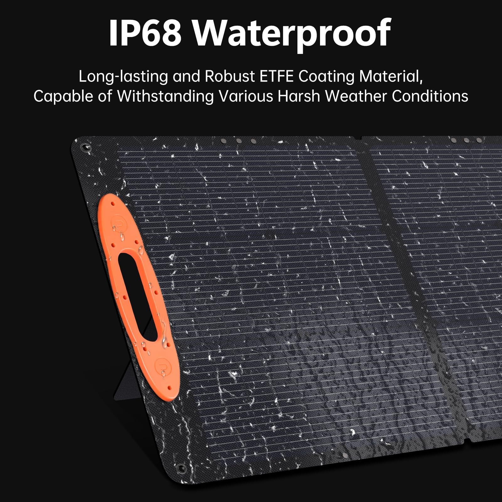 SOKIOVOLA N-Type 16BB 100W Portable Solar Panel 18V Mono ETFE Foldable Solar Panel,25% High Efficiency IP68 Waterproof for Camping Outdoor RV Blackout