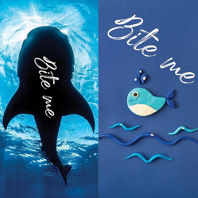 Phone Grip Strap - Reversible Finger Holder for Phone Back, Customizable Anti-Slip Design, Wireless Charging Compatible Detachable Holder for iPhone - Shark Bites