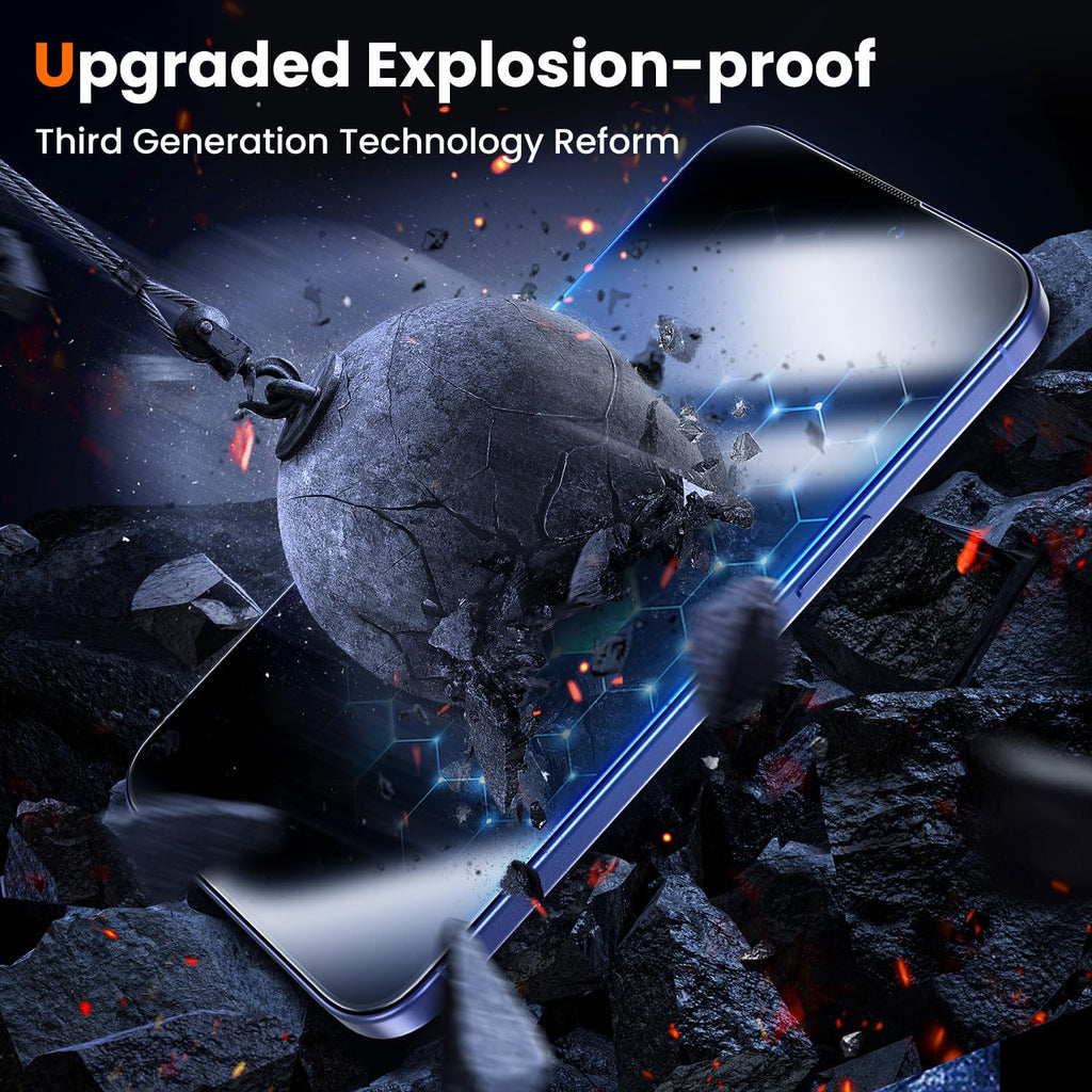 UniqueMe for iPhone 16 Plus Screen Protector - 2 Packs