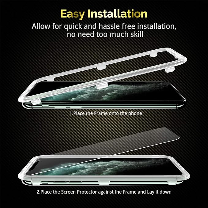 UNBREAKcable Tempered Glass for iPhone 11 Pro Max/XS Max [6.5 inches-2 Pieces] 9H Hardness Screen Protector Film/2.5D Double Defence Screen Protector – [Anti-Scratch, Anti-Fingermarks, Bubble Free]