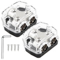 TuoLauthon 2 Way Power Distribution Block 1x 0 GA in 2X 0 GA Out Circuit Protector Distribution Connecting Blocks for Car Audio Splitter,2Pcs with Installation Kit
