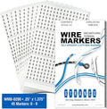 Premium Wire Marker Book for Cable Management, Vinyl-Coated, High-Tack Adhesive, Electric Panel Wire Label Stickers - 10 Pages, 1 Book, Numbered 0-9 (Pack of 10)