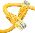 GEARit Cat 6 Ethernet Cable (1-Pack 100 Feet) Cat6 Network Patch, 10Gbps, RJ45, Snagless Cord, Gold-Plated Connectors, Internet for PC, TV, Tablet, Router, Printer, Servers, IT Data Center - Yellow