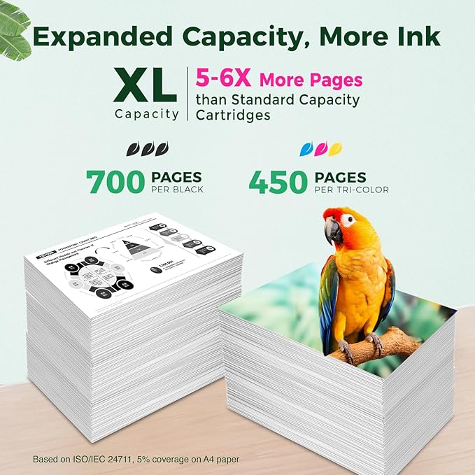 COLORETTO 65XL Black and Color Ink Cartridge for HP Printers Envy 5055 5052 5058 Work with HP Deskjet 3755 Ink Cartridges 2655 3752 3720 3722 3723 3758 2652 2622 for HP65 Ink Replacement Combo Pack