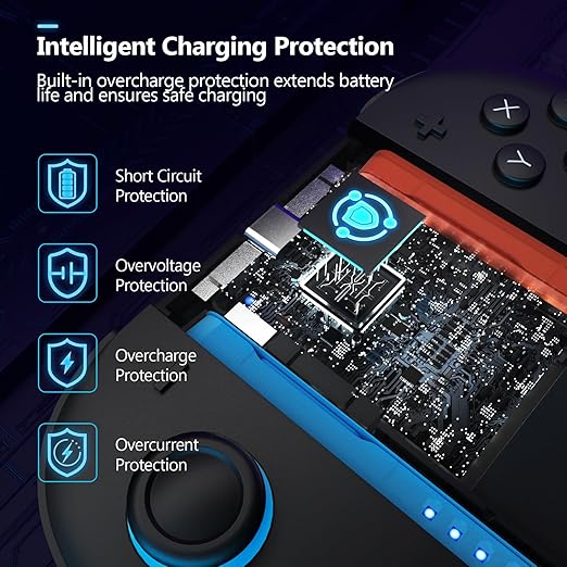 Switch 2 Joycon Charging Grip, Super Magnetic Charger Handle for Nintendo Switch 2 Joycons, Ergonomic Controller Grip for Playing While Charging, Switch 2 Accessories Black (USB Charging Black)