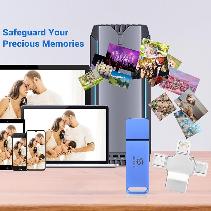 512GB Auto-Photo-Stick-Backup for All Device Picture-Stick-for-Photos Secure Photo & Video Backup-Storage-Device Photo-Saver-Stick Photo-Backup-Device-iPhone-Backup-Flash-Drive Computer-Photo-Stick